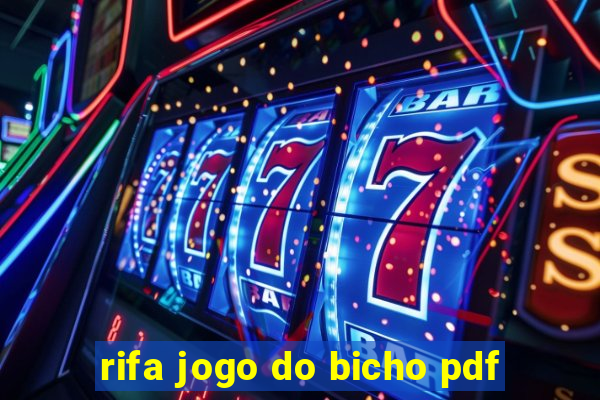 rifa jogo do bicho pdf